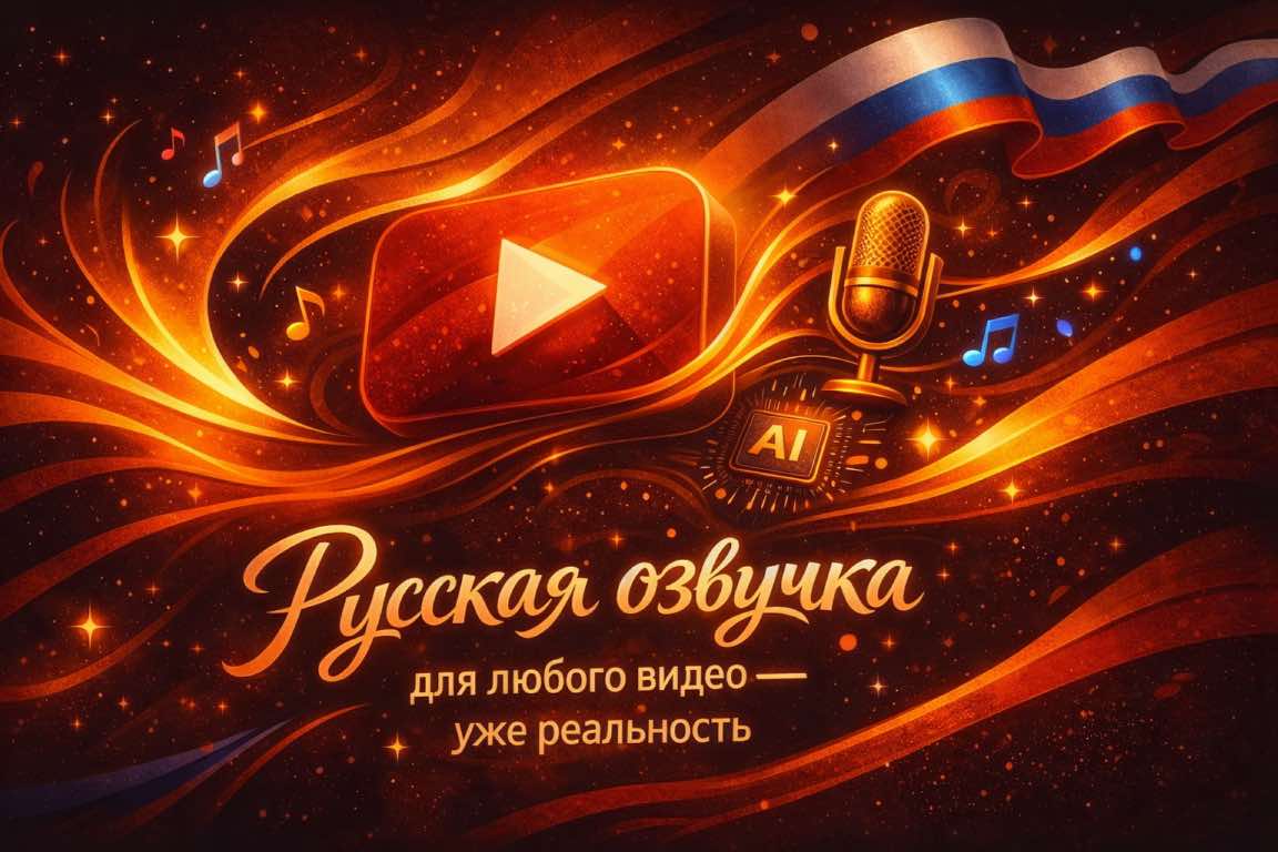 YouTube запустил ИИ-дубляж на русском для всех